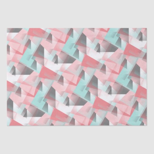 Abstract Hip Modern Geometric Mosaic Art Pattern Tissuepapier (Voorkant)