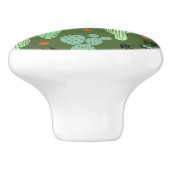 Abstract Hipster Cactus Desert Patroon Keramische Knop (Zijkant)