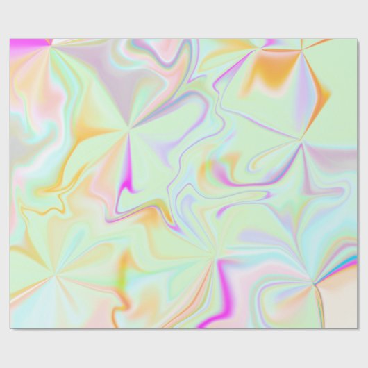 Abstract hologram Faux kleurrijk patroon Cadeaupapier (Vlak)