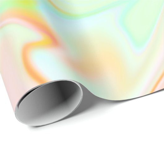 Abstract hologram Faux kleurrijk patroon Cadeaupapier (Rol Hoek)