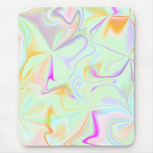 Abstract hologram Faux kleurrijk patroon Muismat (Voorkant)