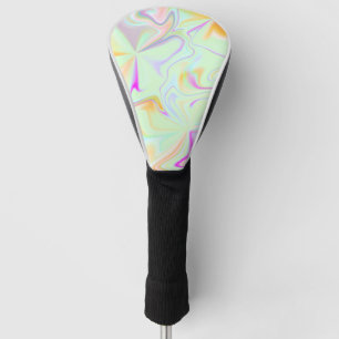 Abstract hologram namaakskleurrijk patroon golfheadcover