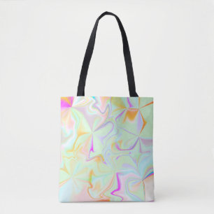 Abstract hologram nep kleurrijk patroon draagtas