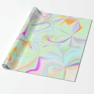 Abstract hologram nepkleurrijk patroon cadeaupapier