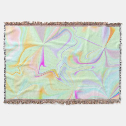 Abstract hologram nepkleurrijk patroon deken (Voorkant)