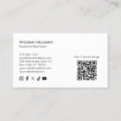 Abstract Home Logo Grijs/Donkergrijs QR code Visitekaartje (Achterkant)