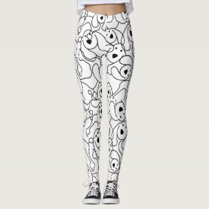 Abstract hondenontwerp leggings