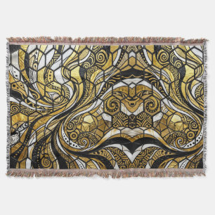 Abstract honingraat goud gekleurde dekens deken