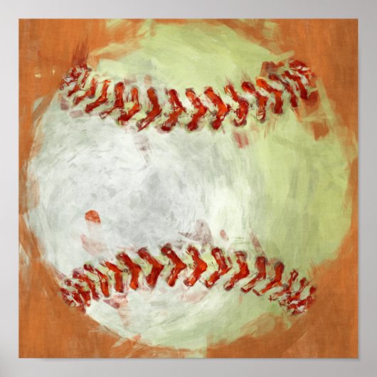 Abstract honkbal poster (Voorkant)