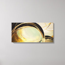 Abstract horizontaal canvas met gouden effect afdruk