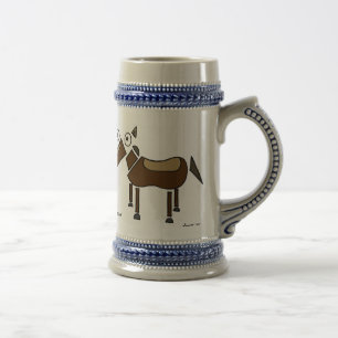 Abstract Horse Stein Bierpul