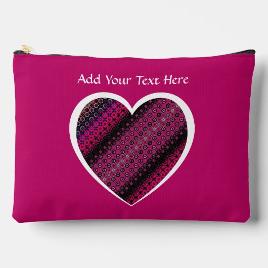 Abstract Hot Pink Pattern Cosmetic Bag Etui (Voorkant)