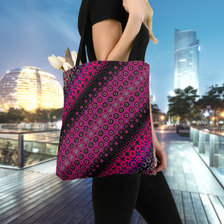 Abstract Hot Pink Pattern Tas