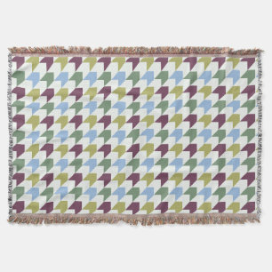 Abstract houndstooth-geïnspireerd geometrisch patr deken
