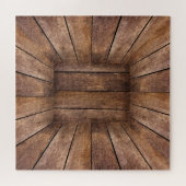 Abstract houten kubus legpuzzel (Horizontaal)