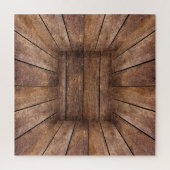 Abstract houten kubus legpuzzel (Verticaal)
