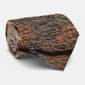 Abstract Houtstructuur Stropdas (Opgerold)