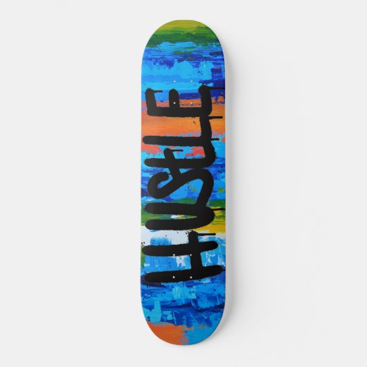 Abstract Hustle Skateboard (Voorkant)