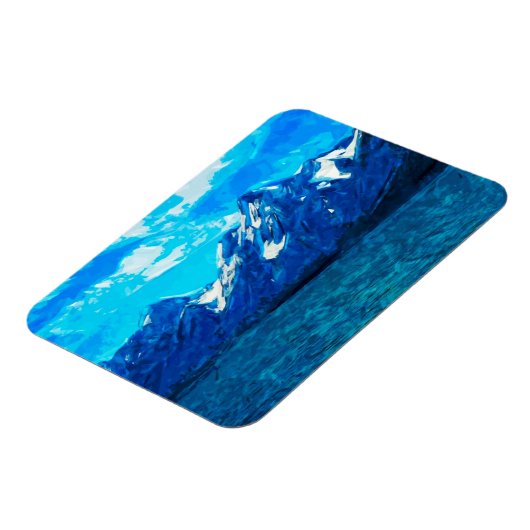 Abstract impressionisme in bergweidegebied magneet (Linkerzijde)