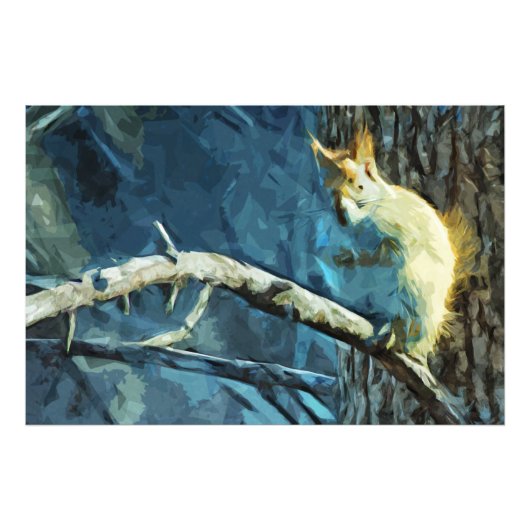 Abstract impressionisme van de Amerikaanse rode ee Foto Afdruk (Voorkant)