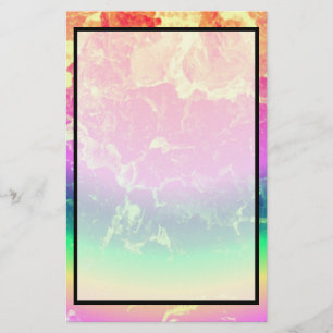 Abstract - in brand met Psychedelische regenboogkl Briefpapier