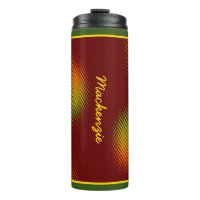 Abstract in Caribische kleuren met naam op DARK RE