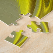 abstract in goudgeel blauw legpuzzel (Zijkant)