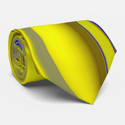 abstract in goudgele blau stropdas (Opgerold)