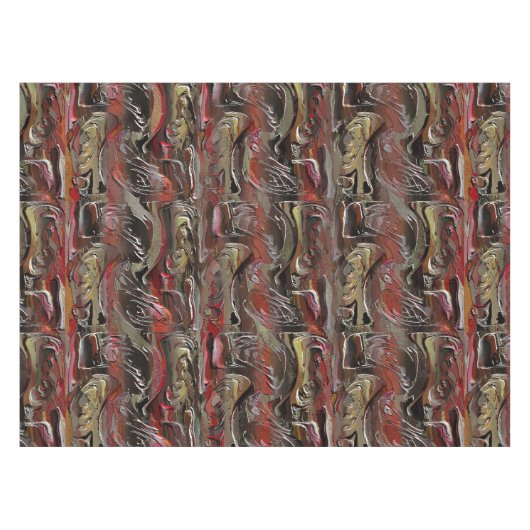 Abstract in mahogany en donkerrood tafelkleed (Voorkant (Horizontaal))