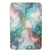 Abstract in Pink, Teal, Blue, and Gold Badmat (Voorkant Verticaal)