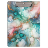 Abstract in Pink, Teal, Blue, and Gold Klembord (Voorkant)