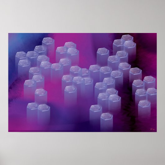 Abstract in Purples poster (Voorkant)