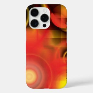 Abstract in rood en geel iPhone 16 pro hoesje