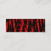 Abstract in rood en zwart mini visitekaartje (Achterkant)