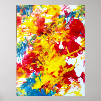 Abstract in rood poster