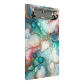 Abstract in roze, turquoise, blauw en goud mini klembord (Schuin)