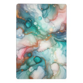 Abstract in roze, turquoise, blauw en goud mini klembord (Achterkant)