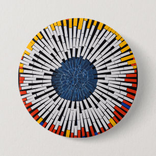 Abstract in tape—Starburst Ronde Button 7,6 Cm