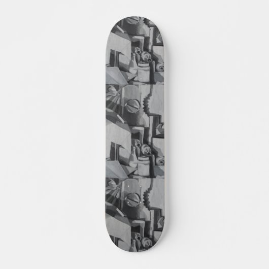 Abstract industriële afbeelding skateboard (Voorkant)