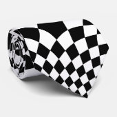 Abstract ingewikkeld zwart-witpatroon stropdas (Opgerold)