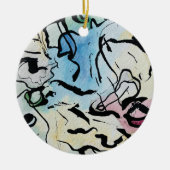 Abstract Ink Keramisch Ornament (Voorkant)