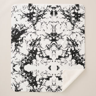 Abstract Ink Splatter Sherpa Blanket  Deken