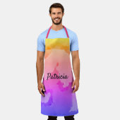 Abstract inktpatroon Schilderroze naam Schort (Gedragen)