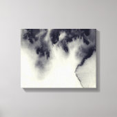 Abstract inktschilderij op grijs papier. canvas afdruk (Voorkant)