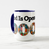 Abstract Inspirerend deurspatroon Mok (Voorkant links)