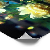 Abstract Inspirerend met hoogte-gele rozen Poster (Hoek)