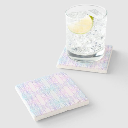 Abstract intertwining stenen onderzetter (Zijkant)