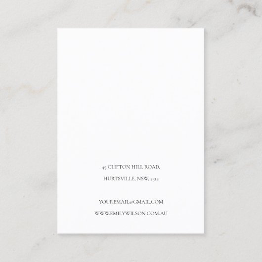 Abstract Ivory Black Gold Ketting Band-beeldscherm Visitekaartje (Achterkant)