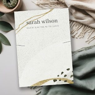 Abstract Ivory Black Gold Ketting Band-beeldscherm Visitekaartje