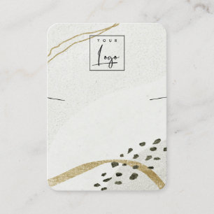 Abstract Ivory Black Gold Ketting Logo beeldscherm Visitekaartje